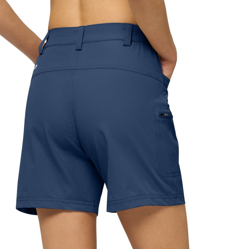 Ladies cropped cargo shorts