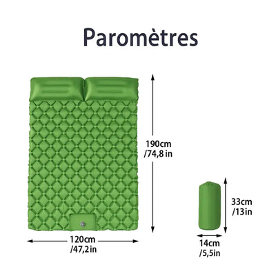 Matelas autogonflant double
