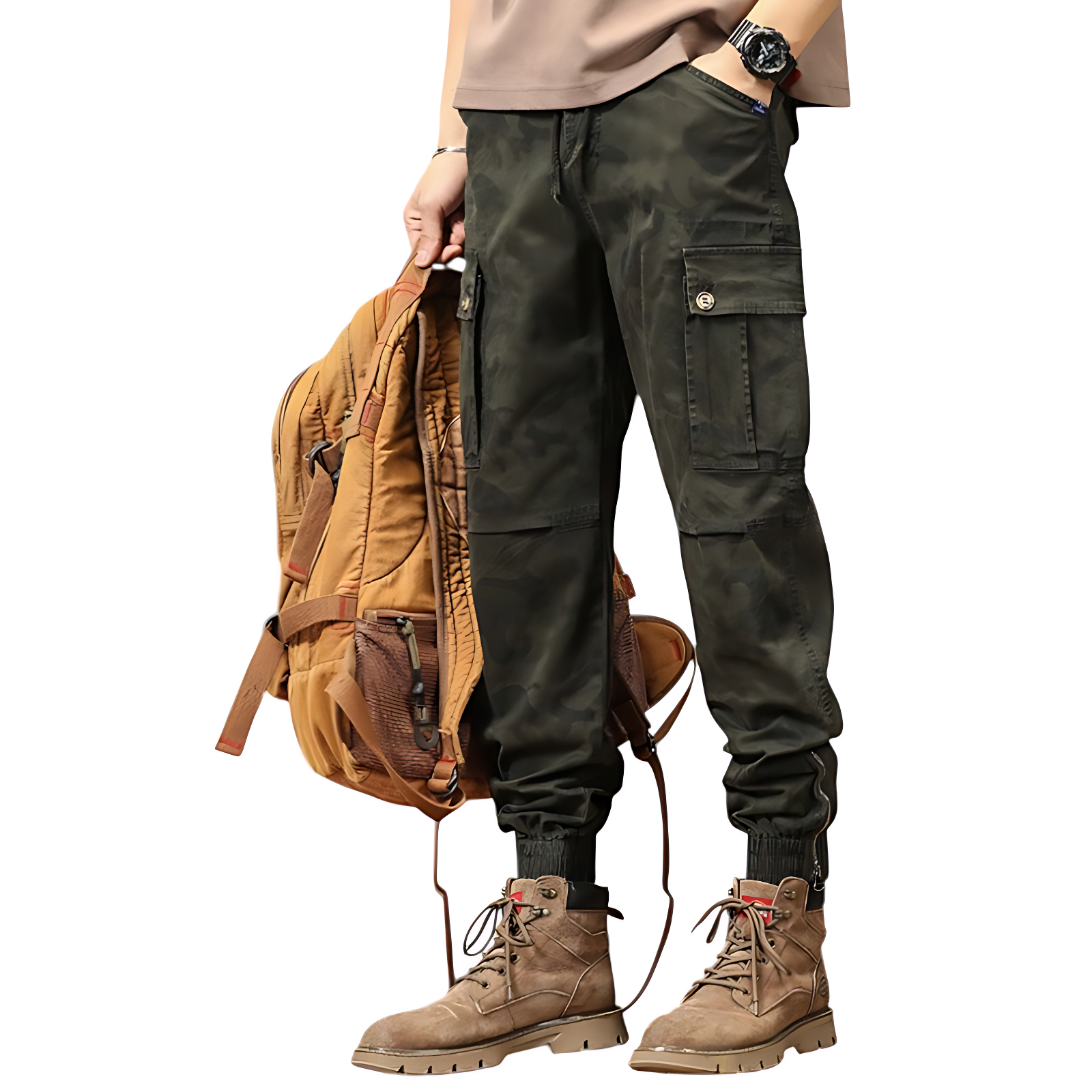 Mens army camo cargo pants