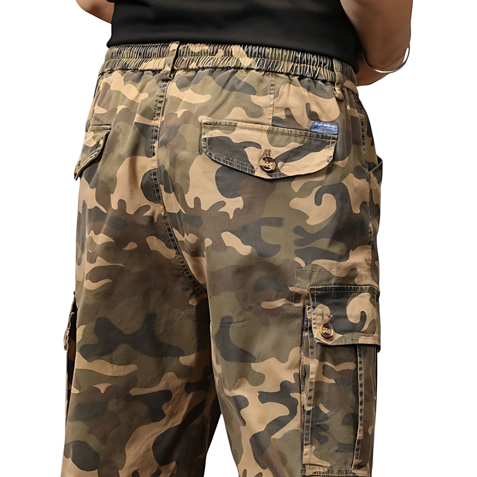 Mens army camo cargo pants