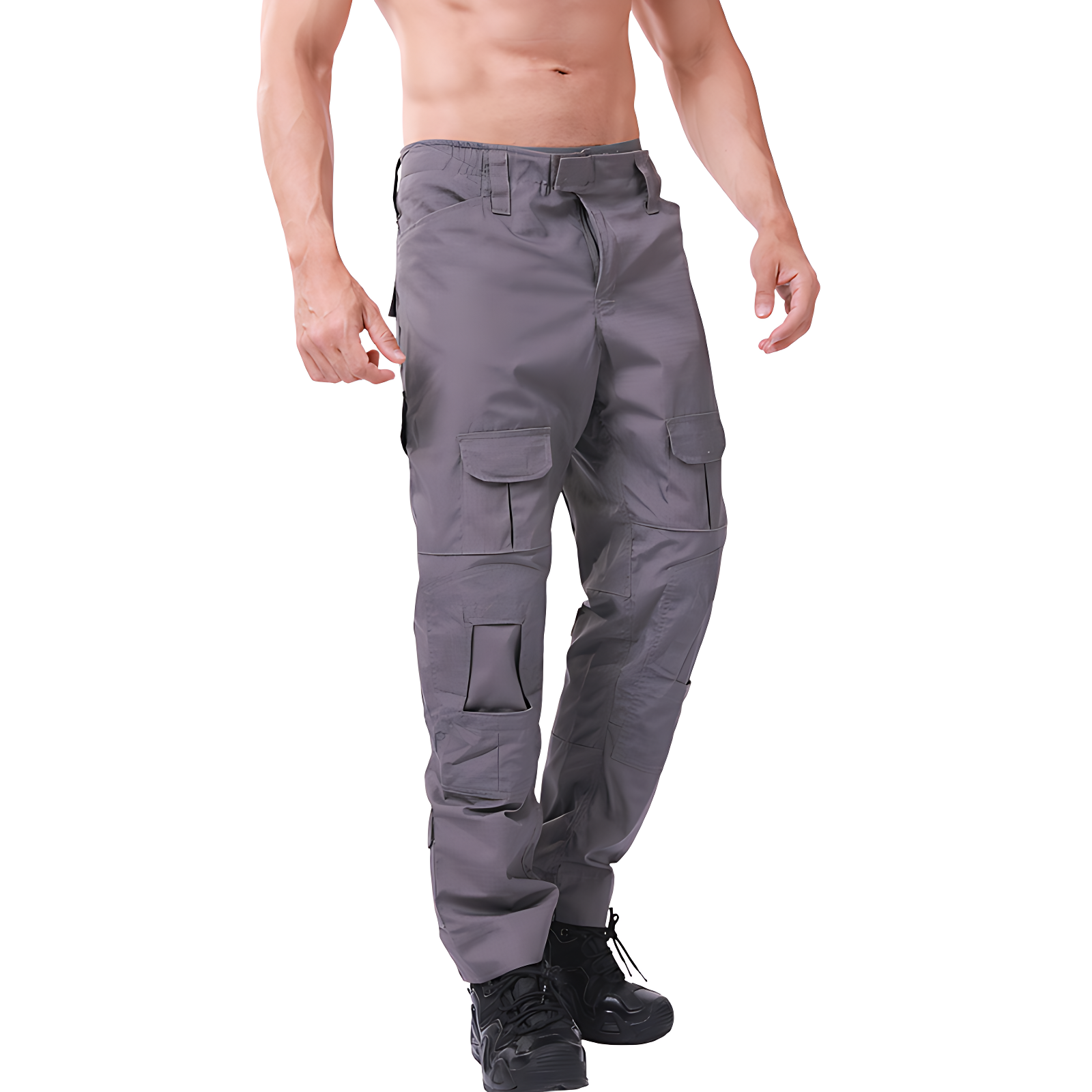 Mens army cargo pants with knee pads