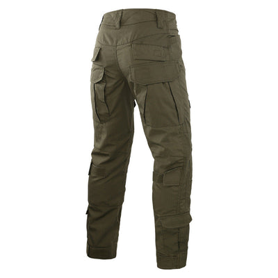 Mens army cargo pants with knee pads