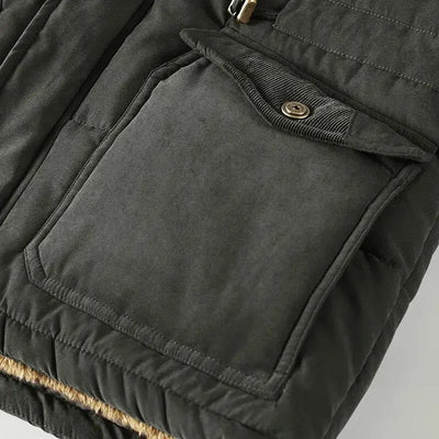 Mens army parka hood