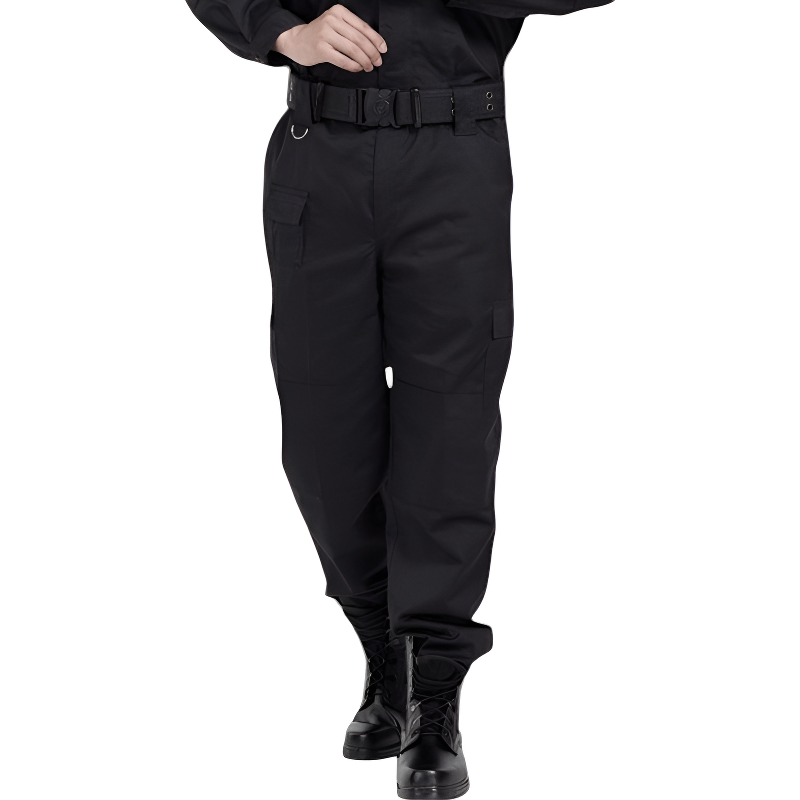 Mens black combat trousers