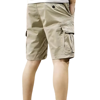 Mens cargo shorts with drawstring waist