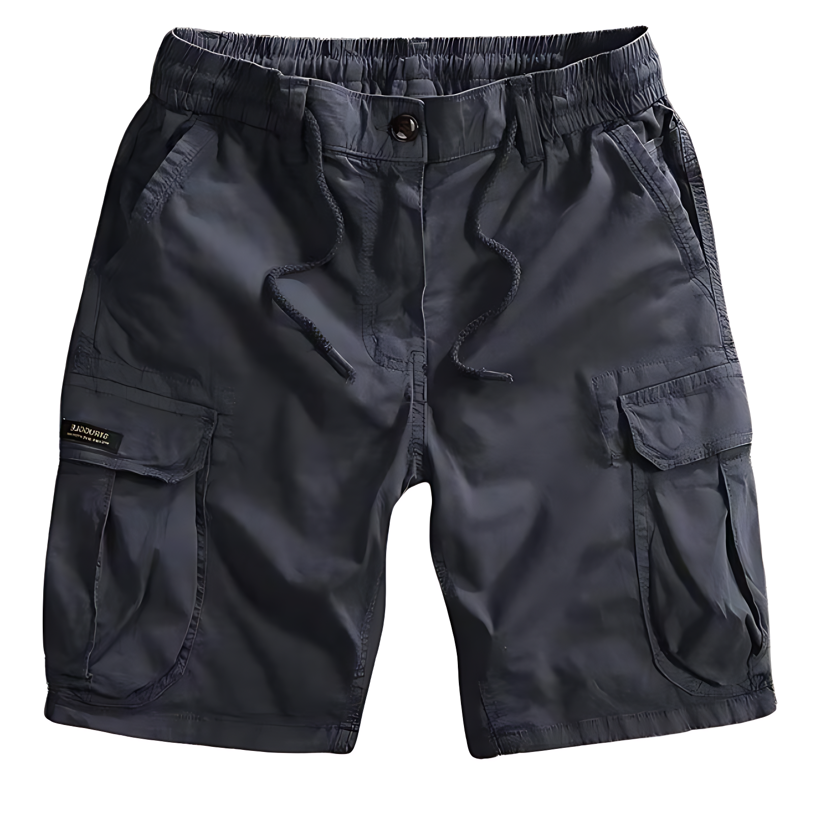 Mens cargo shorts with drawstring waist