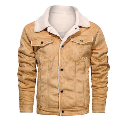 Men’s Faux Leather Military Jacket