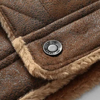 Men’s Faux Leather Military Jacket