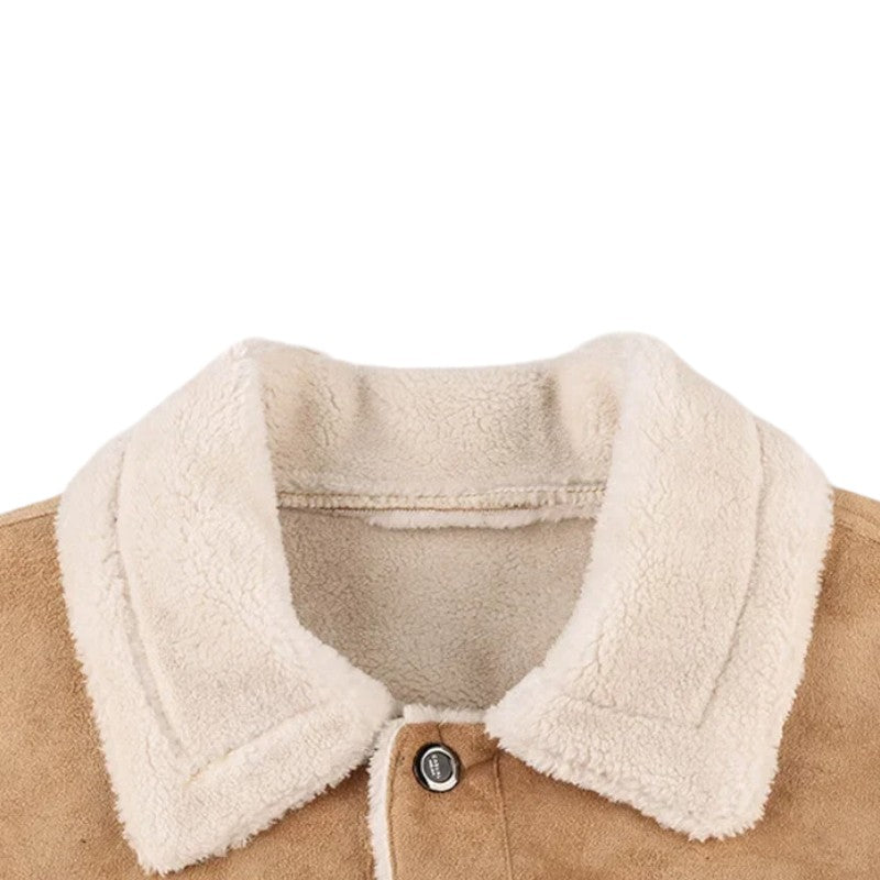 Men’s Faux Leather Military Jacket