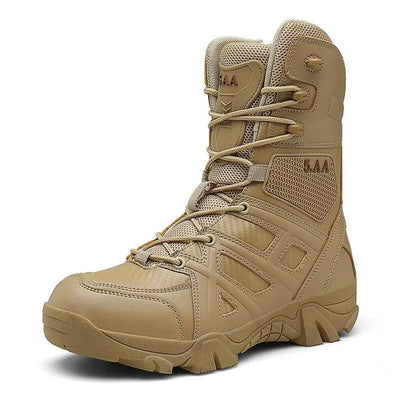 Mens High Leather Tactical Boots