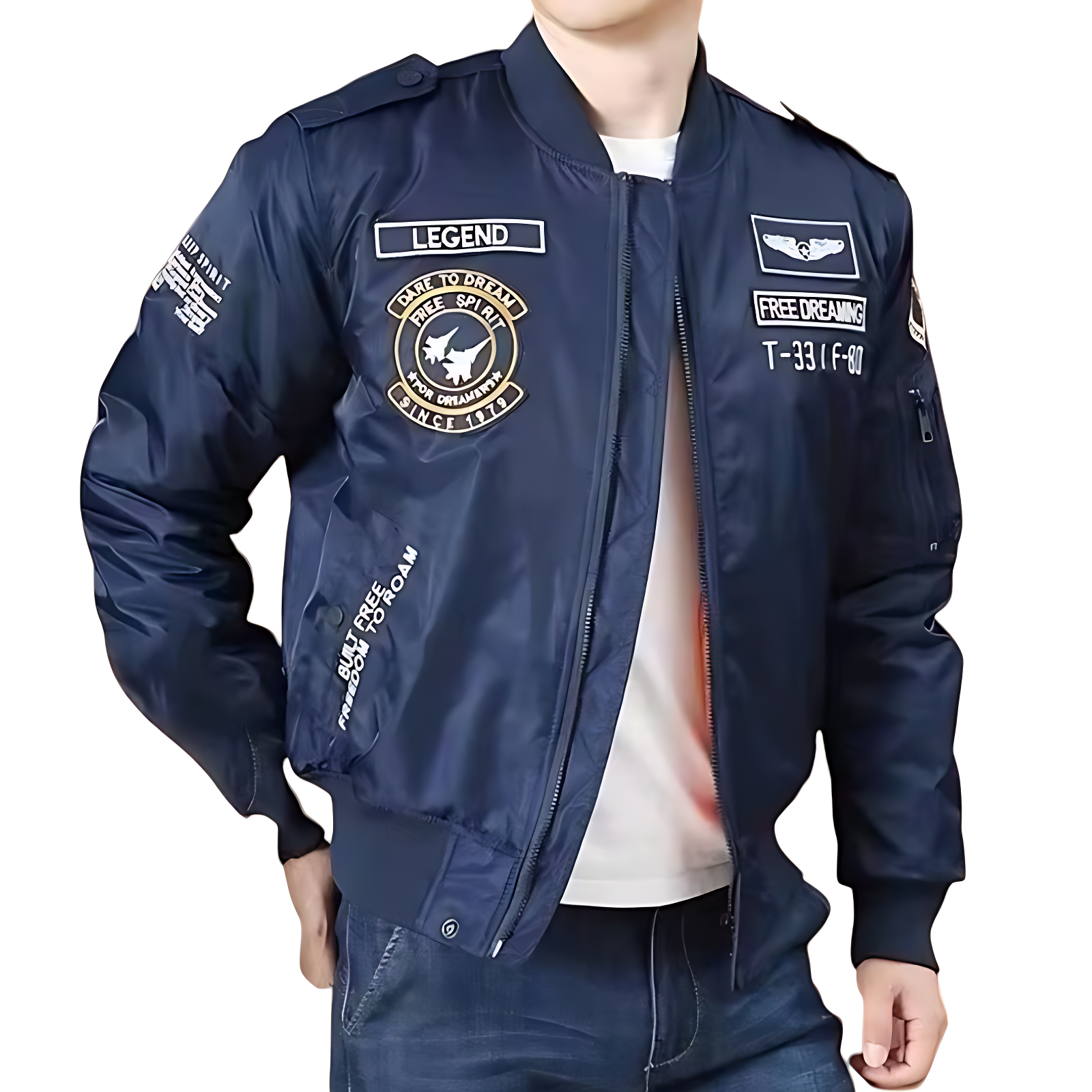 Mens military flight jacket