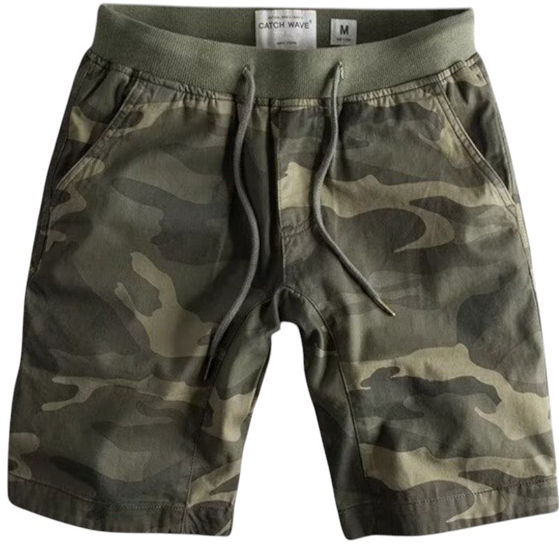 Mens stretch camo shorts