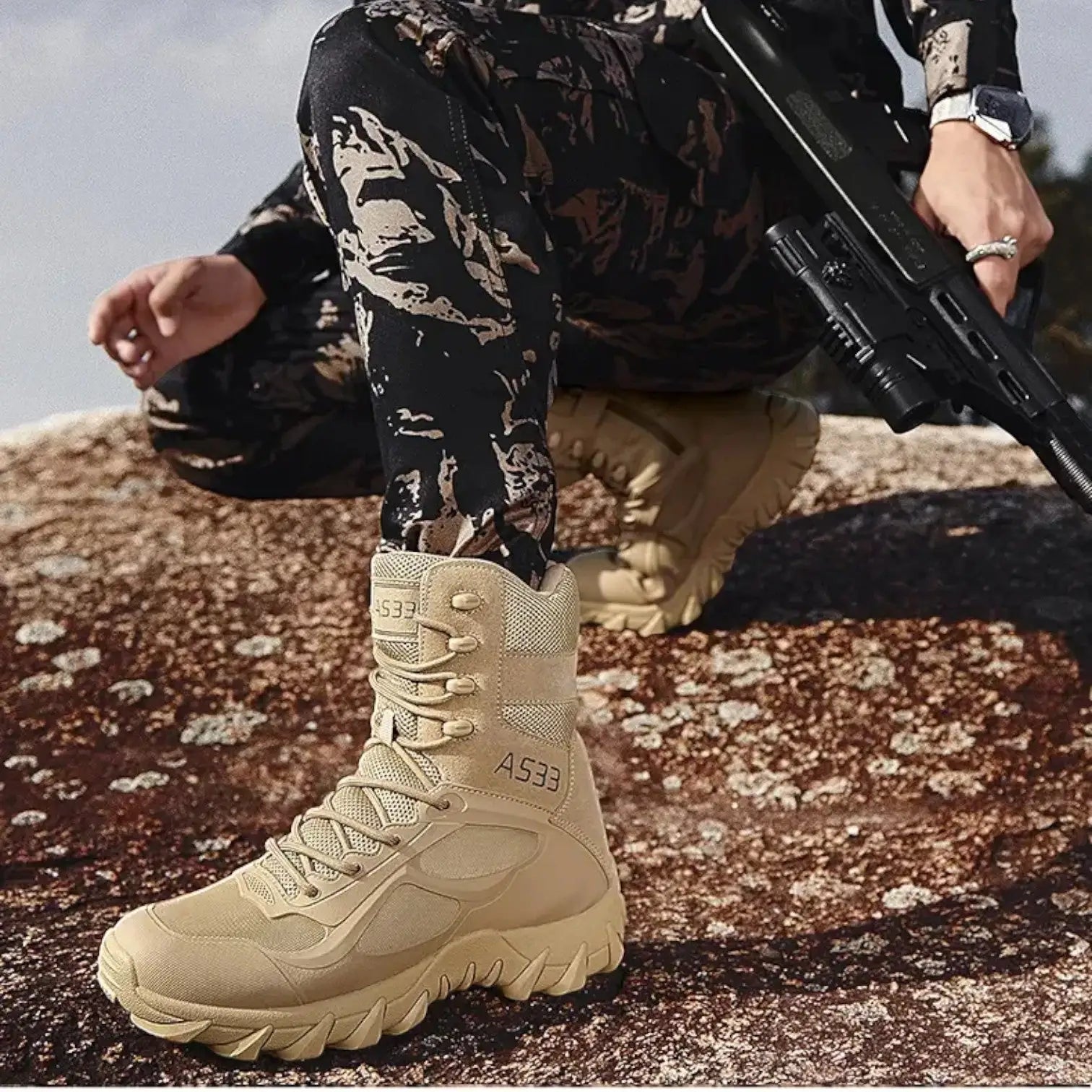 Men’s Tactical Boots Knee high