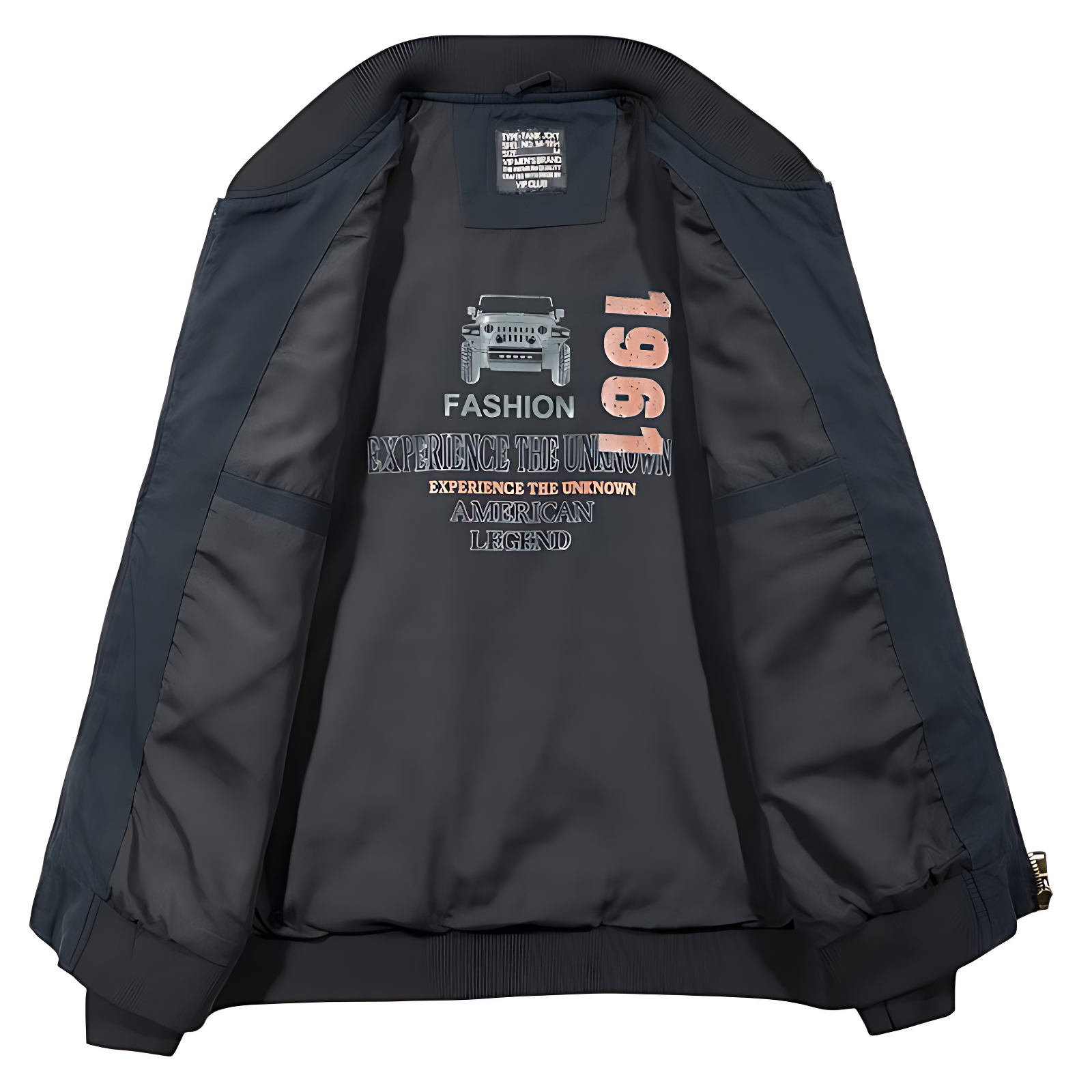 Military bomber jacket with patches