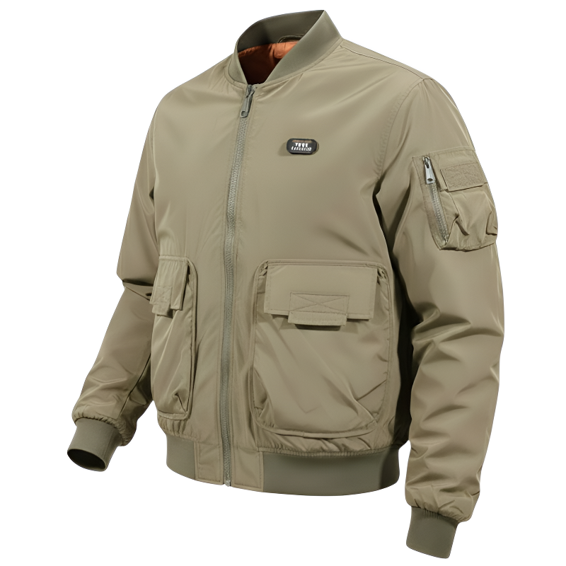 Military flight jacket multipocket