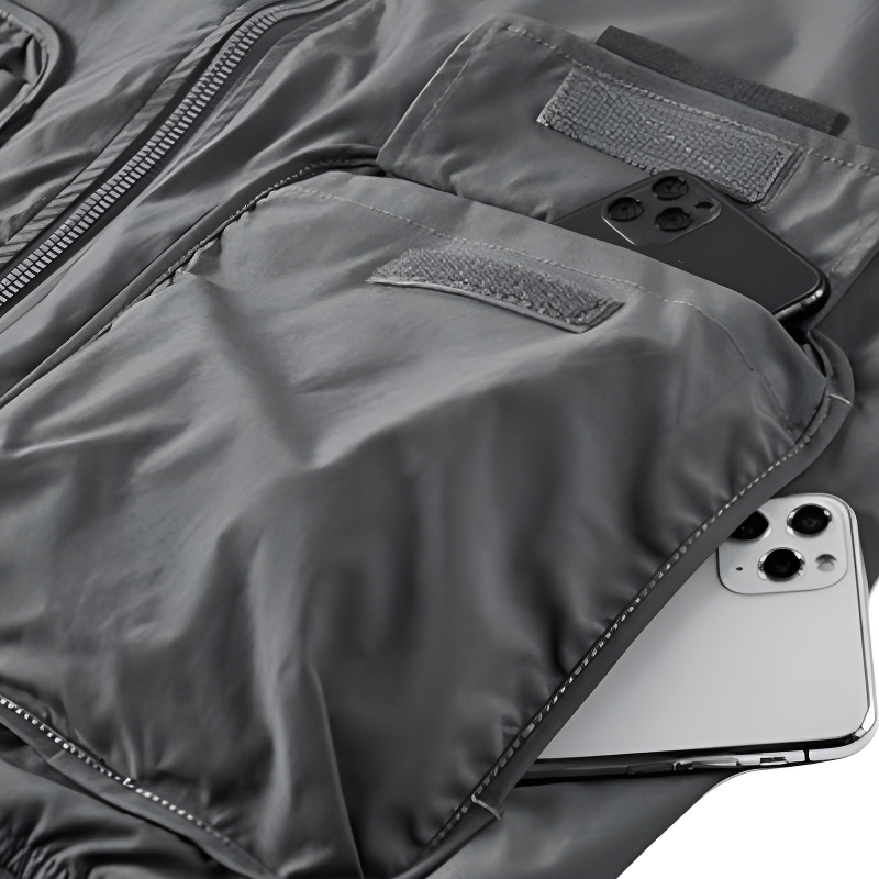 Military flight jacket multipocket