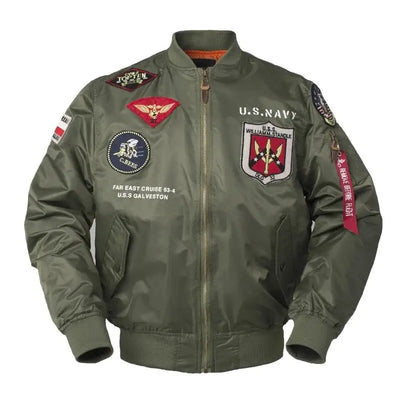 Military Green Bomber Jacket Mens