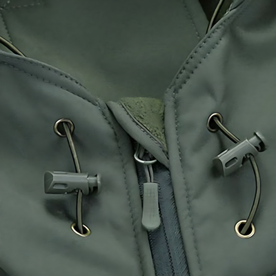 Military waterproof jacket with fleece lining