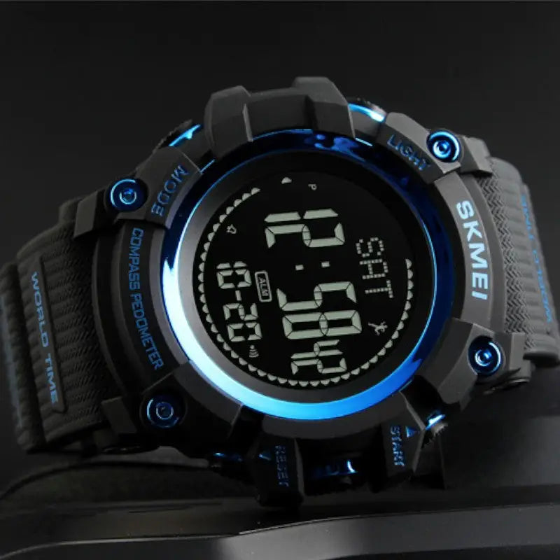 Montre homme sport militaire avec baromètre et boussole