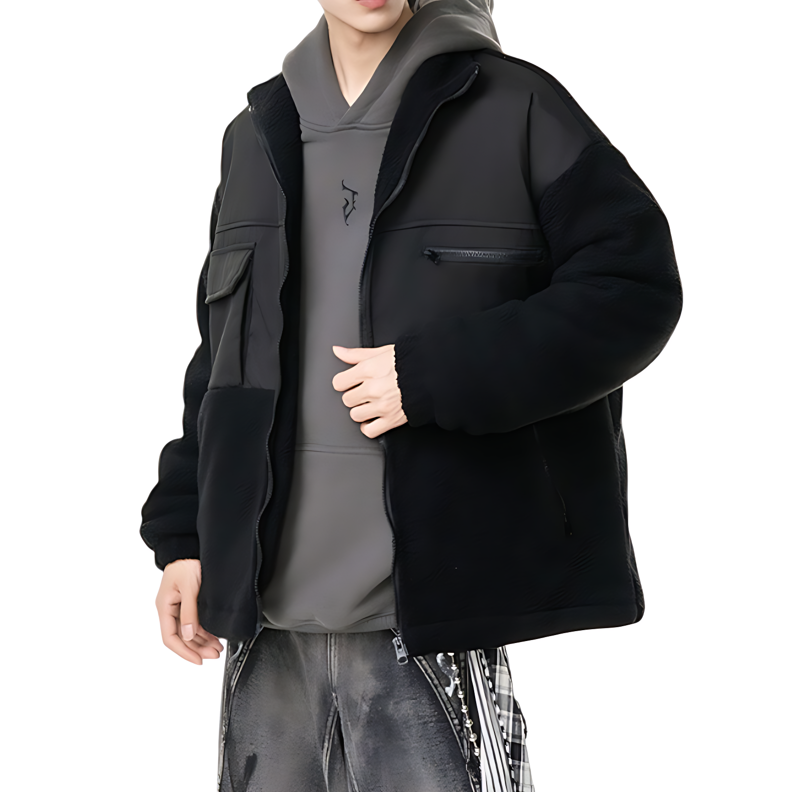 Outdoor camping fleece jumper