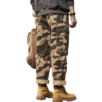Oversized camo cargo pants military