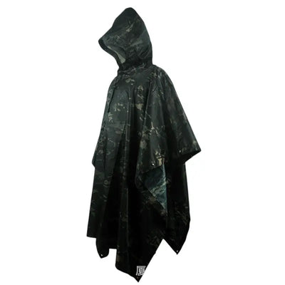 Poncho noir imperméable randonnée