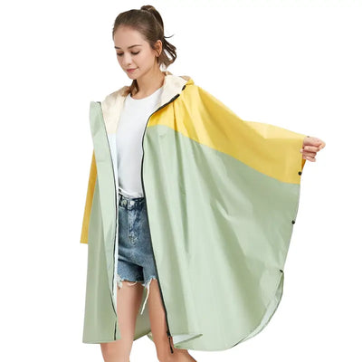 Poncho pluie bicolore