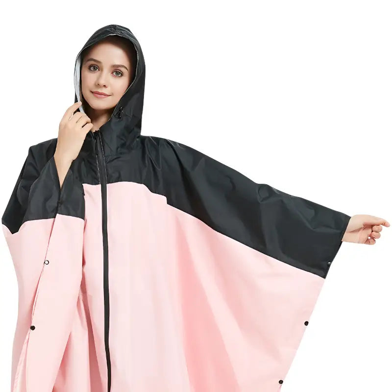 Poncho pluie bicolore