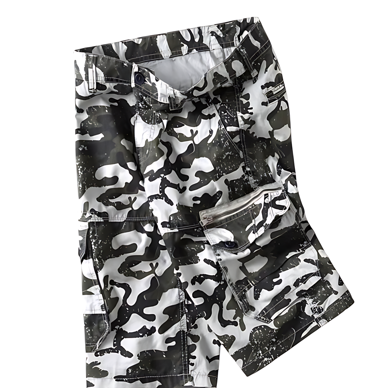 Quality Camo Cargo Shorts with Zipper Pockets