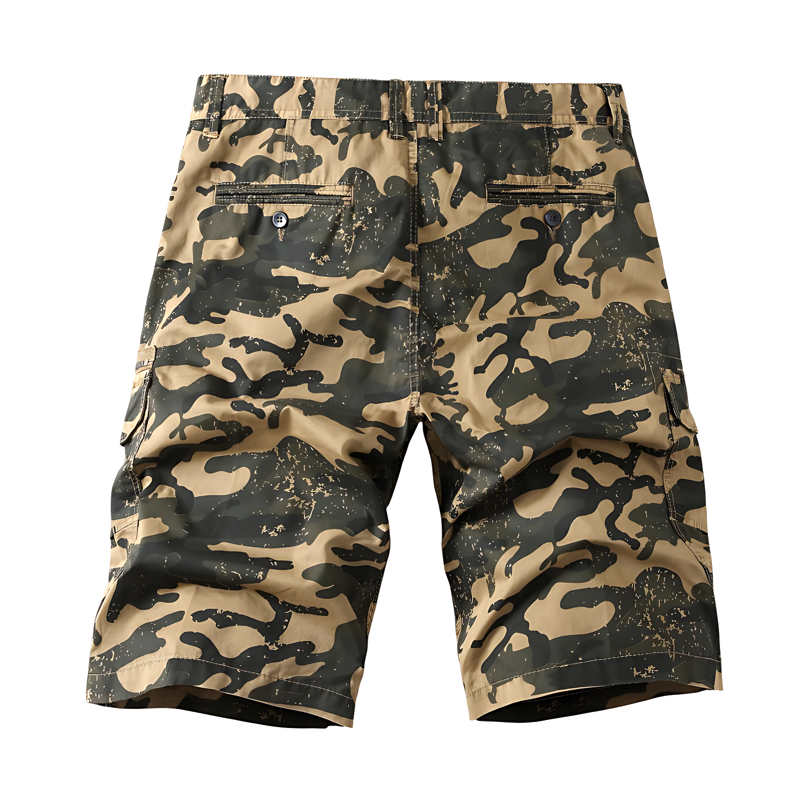 Quality Camo Cargo Shorts with Zipper Pockets