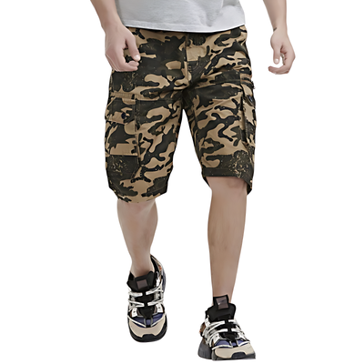 Quality Camo Cargo Shorts with Zipper Pockets