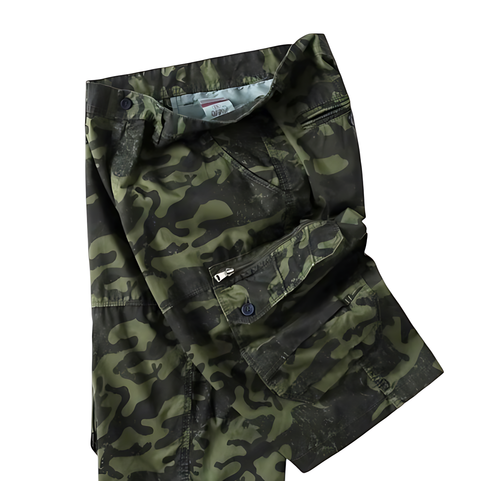 Quality Camo Cargo Shorts with Zipper Pockets