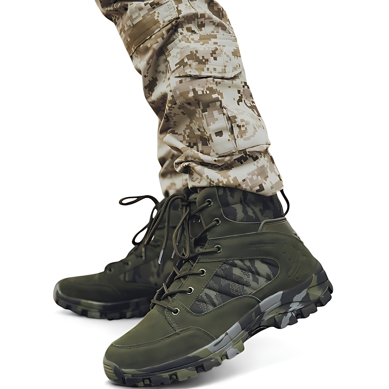 Sage green tactical boots