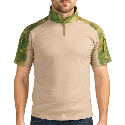 Shirt with velcro patch military