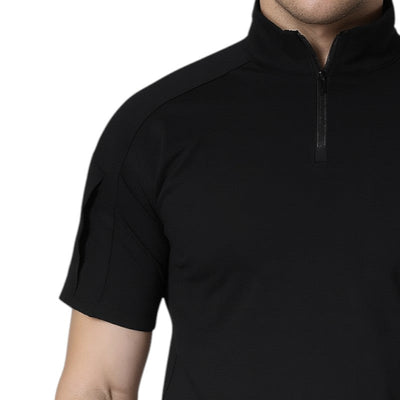 Shirt with velcro patch military