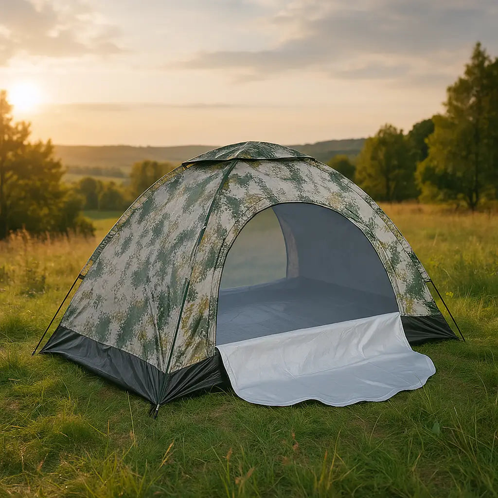 Tente camping camouflage