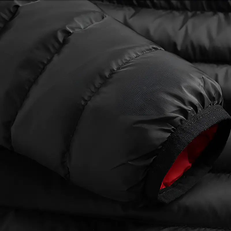 Veste chauffante électrique 5 zones noire et rouge