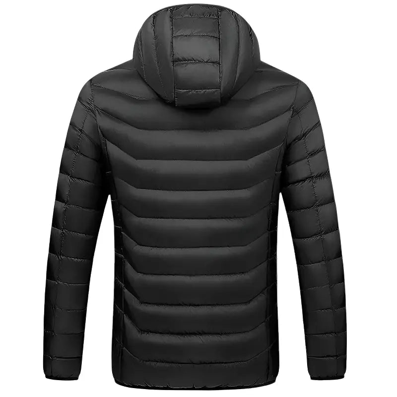 Veste chauffante électrique 5 zones noire et rouge