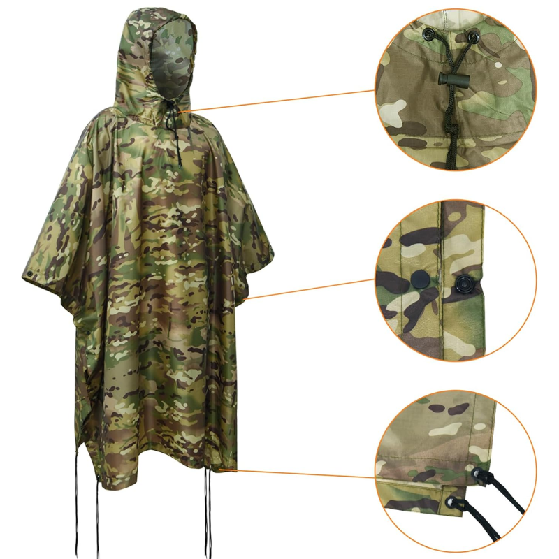waterproof hooded poncho