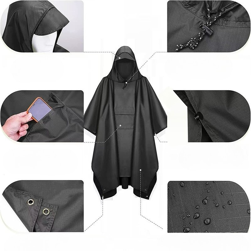 waterproof multi purpose rain poncho