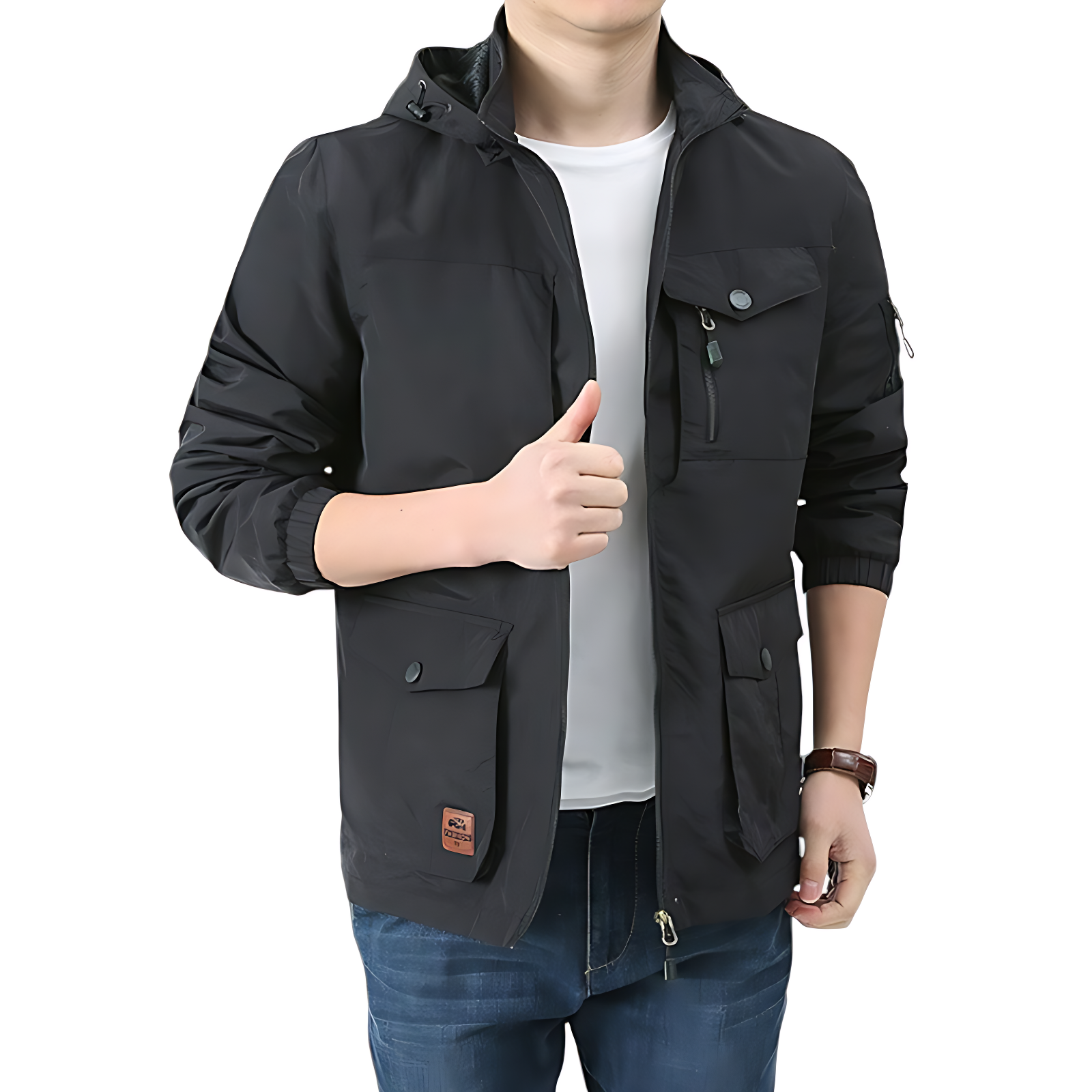 Waterproof zip down hoodie