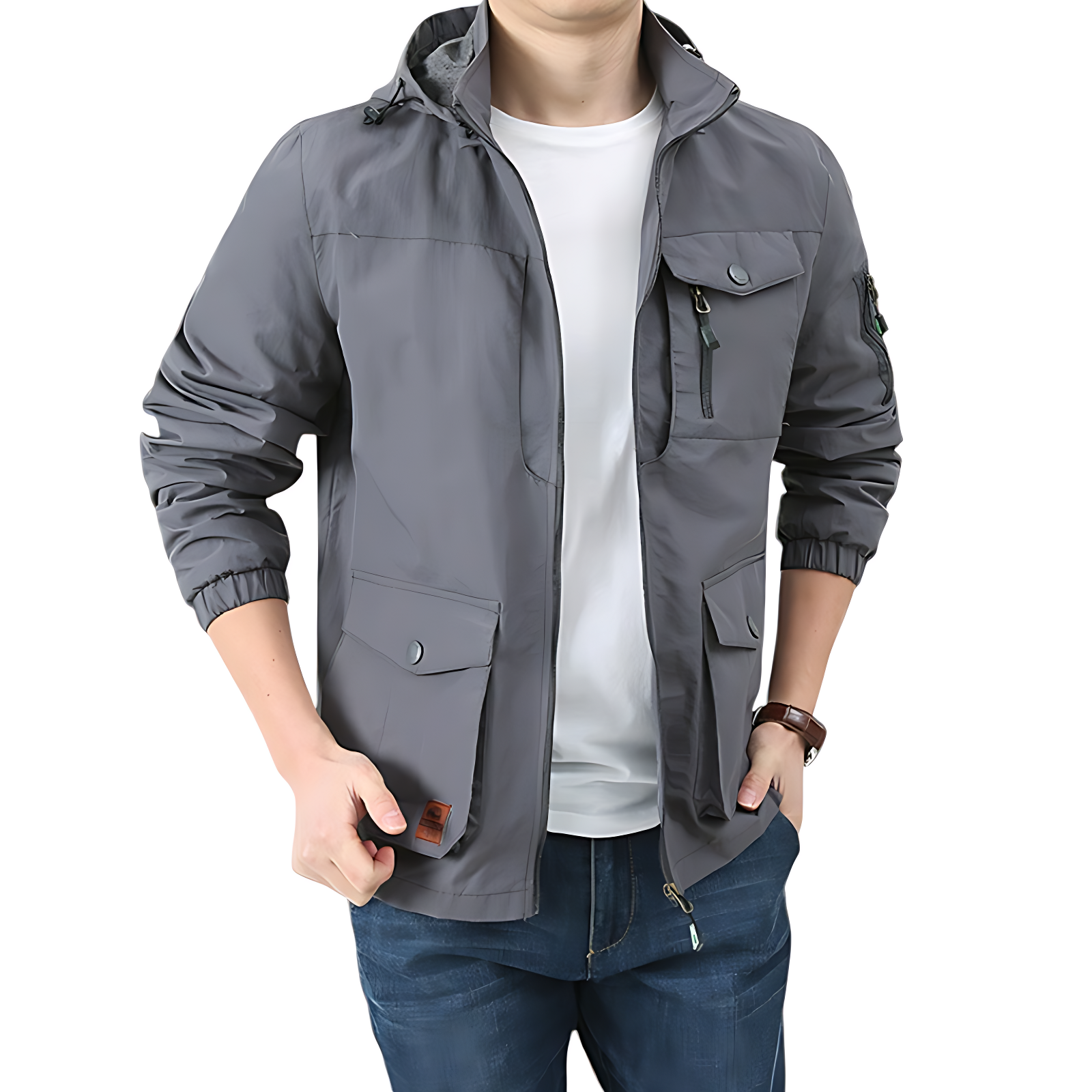 Waterproof zip down hoodie