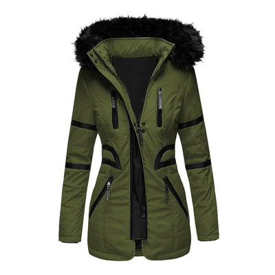 Womens Hooded Army Parka Coat