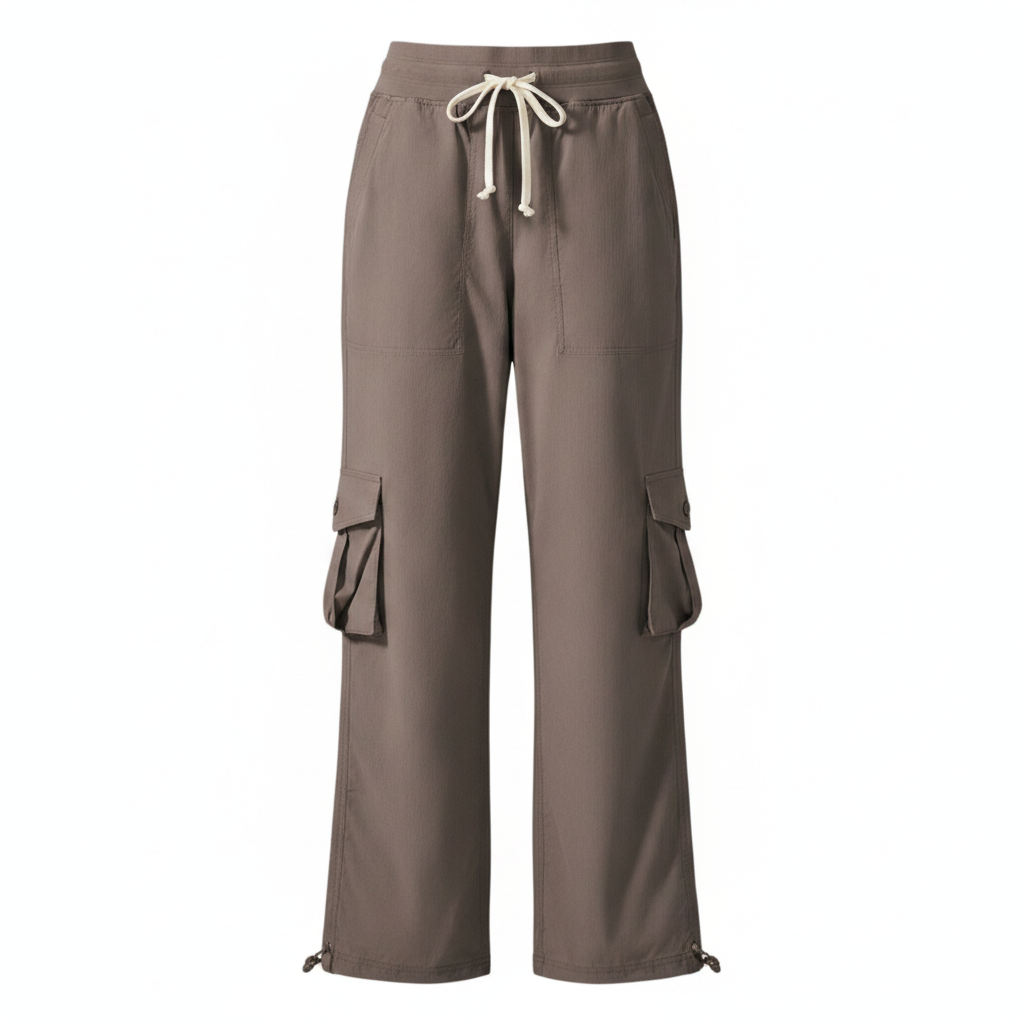 Womens wide leg cargo trousers
