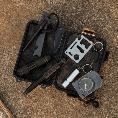 Black tactical kit