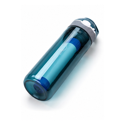Survival bottle with filter water