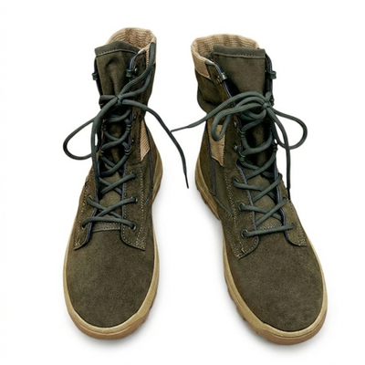 Knee high lace up tactical boots