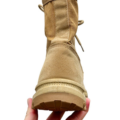 Knee high lace up tactical boots