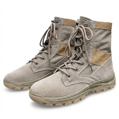Knee high lace up tactical boots