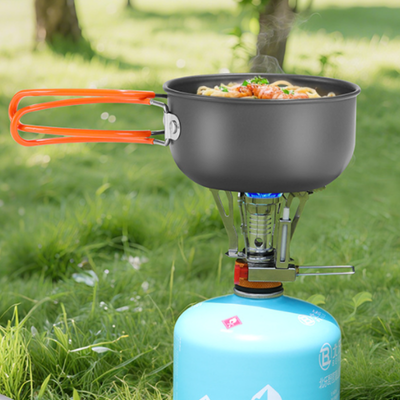 Nesting camping pots and pans